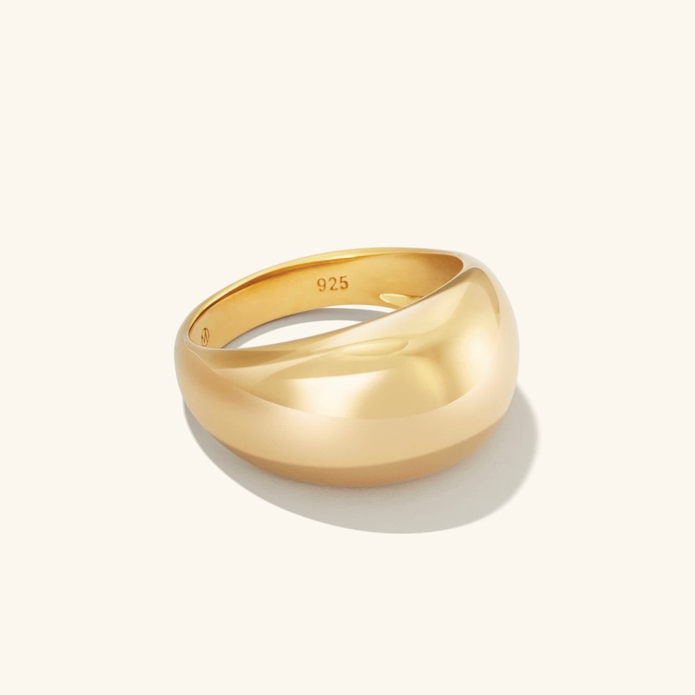 Mejuri Gold Dome Ring Vermeil Size 8